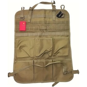 Resim Chuangyinshop 1pc Tactical Çok Amaçlı Araç Koltuğu Askılı Saklama Organizer Khaki Çoklu Cepli 