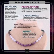Resim OSMANLI DEĞERLİ TAŞ Sertifikalı Terazi Burcu Doğal Taş Kolye M306 