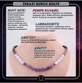 Resim OSMANLI DEĞERLİ TAŞ Sertifikalı Terazi Burcu Doğal Taş Kolye M306 