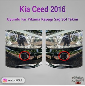 Resim Kia Ceed 2016 Far Yıkama Kapağı Sağ Sol Takım 