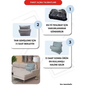 Resim Xpermate Sırt, Bel, Boyun Destekli TV Okuma Yastığı Ameliyat Sonrası Mavi 