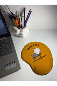 Resim Hype Store Rakkun Shop - Şimdi Çalış Sonra Ağlarsın Baskılı Bilek Destekli Mouse Pad (turuncu) 