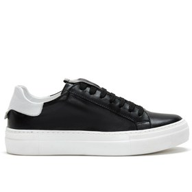 Resim Derimod Kadın Siyah Bağcıklı Deri Sneaker 25SFD290518 