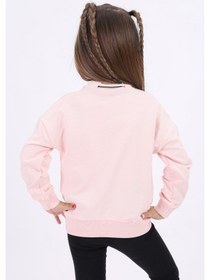 Resim Toontoy Kız Çocuk Baskılı Sweatshirt Pudra 