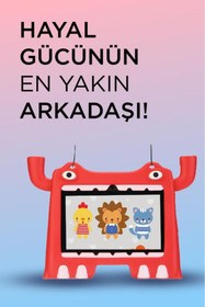 Resim Torima Tablet 4GB 128GB Android 13 Kılıf Hediyeli Çocuk Tableti T16 Kırmızı 