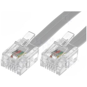 Resim 10 Cm Kısa Telefon Kablosu - 2 Ucu Jacklı Telefon Kablosu 