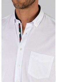 Resim Tudors Klasik Fit Rahat Kesim Poplin Oxford Erkek Gömlek-23387 Beyaz 