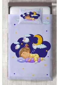 Resim Mekta Home Bebek Ve Çocuk Odası Uyuyan Çocuk Desenli Yatak Örtüsü Renkli 