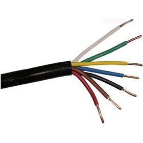 Resim Kastro 7 Uçlu Toprak Altı Sulama Sinyal Kablosu 0,8mm 7 Renk 100 Metre 