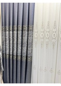 Resim Nivemeshome Likya Ft632120 V-502 Lacivert 1/3 Sık Pileli Fon Perde Apm Lacivert 