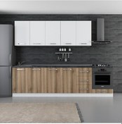 Resim Minar 285 Cm Mutfak Dolabı Beyaz Dore 285-D6 Beyaz 