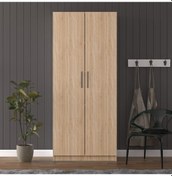 Resim Sonamo Modern Dolaplı Kitaplıklı Raflı Bilgisayar Çalışma Masası 