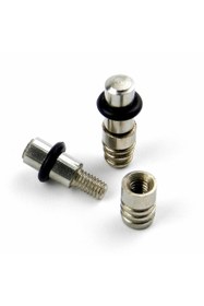 Resim Badem10 Raf Pimi Vidalı Contalı Cam Ahşap Metal Tutucu Çivisi Mobilya Dolap Pimi Metal (50 Adet) 