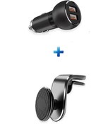 Resim Beatitude Araba Mıknatıslı Telefon Tutucu Oto Çakmaklık Şarj Aleti 2li Araç Aksesuar Seti 