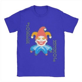 Resim Champrınt Erkek Kadın Balatro Joker Oyun Kartı Tişört %100 Pamuk Grafik Baskılımavi Mavi 