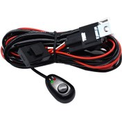 Resim Led Işık Bar Kablolama Takımı, 300w 2 Uçlu 16 Awg Evrensel Led Kablolama Takımı, 12v 40a Röle Açma Ve Kapama Anahtarı İle Arazi Araçları İçin 2 Işık Uyumlu 
