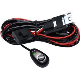 Resim Led Işık Bar Kablolama Takımı, 300w 2 Uçlu 16 Awg Evrensel Led Kablolama Takımı, 12v 40a Röle Açma Ve Kapama Anahtarı İle Arazi Araçları İçin 2 Işık Uyumlu 