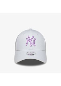Resim New Era Mlb League Essentials New York Yankees 9forty Kadın Beyaz Şapka 60667398 Beyaz 