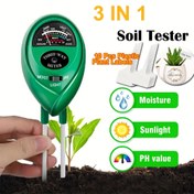 Resim 3-in-1 Yeşil Toprak Test Cihazı Nem, Güneş Işığı, pH Değeri Göstergeleri ile - Bahçecilik, Çim Bakımı ve Saksı Bitkileri için 10 Plastik Bitki Etiketi Dahil, Bahçe Toprak Test Cihazı | Ergonomik Kolu | Dayanıklı Plastik 