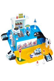 Resim a v d a Polis İstasyonu Oyuncak Garaj Seti Pisti - Otopark - Istasyon Araba Oyuncak Seti 