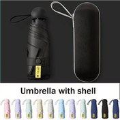 Resim Chuangyinshop Siyah Rüzgara Dayanıklı 6 Bölmeli Kamp Plaj Şemsiyesi Taşınabilir 