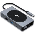 Resim DAYTONA W9 Type-C To USB 3.0 HDMI RJ45 VGA Sd Tf Pd Aux 9 Port Adaptör 