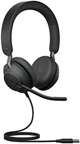 Resim Jabra Evolve2 40 PC Headset - Gürültü Önleyici Microsoft Teams Sertifikalı Stereo Kulaklıklar 3 Mikrofon Çağrı Teknolojisi - USB-A Kablosu - Siyah 