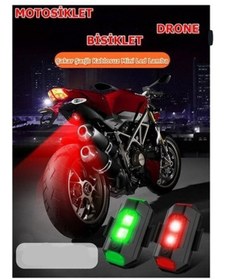 Resim MeyZone Rgb Otomobil Motor Drone Uçak Kanadı Led Şarjlı Kablosuz Mini Led 7 Renkli 