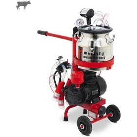 Resim Melasty Micro Tekli İnek Süt Sağma Makinesi Paslanmaz Güğüm - Silikon Memelik Kuru Pompa 