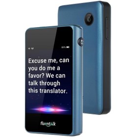 Resim Fluentalk T1 Mini Dil Tercüme Cihazı Mavi 
