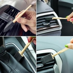 Resim SANEC® 5'li Araba Havalandırma Temizleme Fırçaları Klima Çıkışları, Toz Alma&Otomobil İçi Detaylı Mini Temizlik Aparatları 