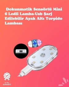 Resim Kolay Montajlı, Çok Renkli Usb Şarjlı Kablosuz Araç İçi Işık Seti Diğer 