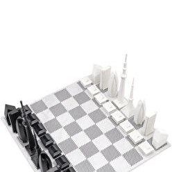 Resim Paslanmaz Çelik Mermer Satranç Takımı Tokyo 