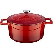 Resim Lava Döküm Folk 20 CM Yuvarlak Kırmızı Tencere LV Y TC 20 K1 R 