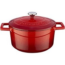 Resim Lava Döküm Folk 20 CM Yuvarlak Kırmızı Tencere LV Y TC 20 K1 R 