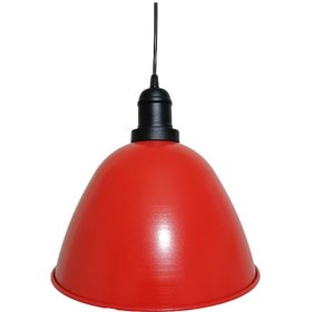 Resim Riolight Retro Kırmızı Içi Beyaz Tekli Metal Sarkıt Çap: 28Cm (538289614) 