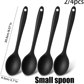 Resim 2 adet/4 adet, silikon kaşık, kaşık, tam paket, salata karıştırma kaşığı, kaşık, silikon kaşık 