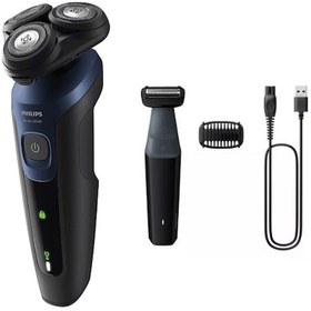 Resim Philips S5445 Islak - Kuru Sinek Kaydı Tıraş Makinesi + Bg3017 Banyo Vücut Bakım Tıraş Makinesi Seti 
