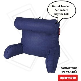 Resim Xpermate Comfortplus Tv Kollu Sırt Destek Üçgen Yastık Lacivert 
