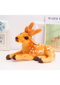 Resim Sevimli Ren Geyiği Peluş 30 Cm - Uyku Ve Oyun Arkadaşı Peluş Oyuncak SARI 