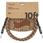 Resim Fender Festival Düz/Düz Uçlu 3m Pure Hemp Rainbow Enstrüman Kablosu 