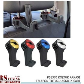 Resim Universal Koltuk Arkası Telefon Tutucu Askılık Sarı Çok Renkli 