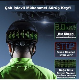 Resim tur bike Animasyonlu Şarjlı Kask Ekranı 