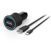 Resim Philips DLP2553V Araç içi Şarj Cihazı & Micro Usb Kablo, Siyah 