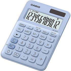 Resim Casio MS-20UC-LB 12 Hane Masaüstü Açık Mavi Hesap Makinesi 