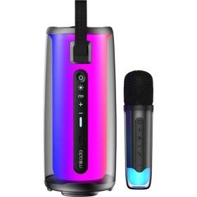 Resim Mikado Md-17bt Capella Siyah 10w 1 Rgb Mikrofonlu Transparan/Bt/Tf Kart/Aux/Usb Tws 1800 Mah Bataryalı Speaker 