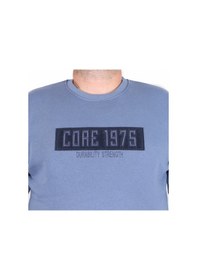 Resim Starbattal Erkek Büyük Beden Sıfır Yaka 3ip Sweat Core 1975 24209 Mavı Mavi 