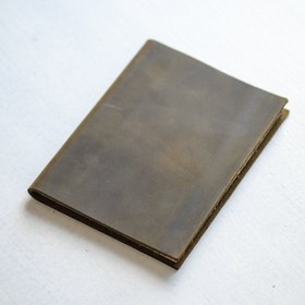 Resim Deri Defter A6 - Eskitilmiş Haki Yeşil / Baş Harf Baskı İstemiyorum 