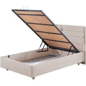 Resim Viyana Tek Kişilik Baza Başlık Comfort Yatak Seti Krem 90 x 200 