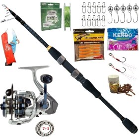 Resim Oslo Okuma Safyre 2500 205mm 0,5-7gr Ryuji Rock Fish Tele Lrf Olta Takımı Seti 